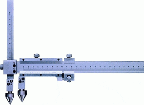 Штангенциркуль  ШЦО 20-500-0,02  для измерения расстояний м/у центрами отверстий с коническими вставками и подвижной измерительной губкой