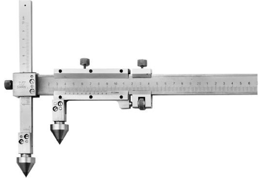 Штангенциркуль  ШЦО 20-150-0,02  для измерения расстояний м/у центрами отверстий с коническими вставками 